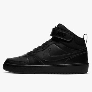 Nike Court Borough Mid 2 Triple Black, boys 6Y